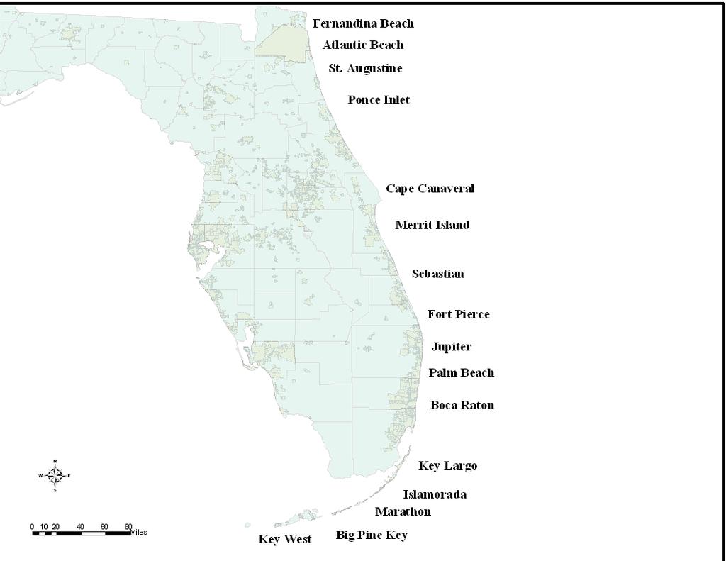 5.0 Florida Communities with Substantial Fishing Activity Figure 5.