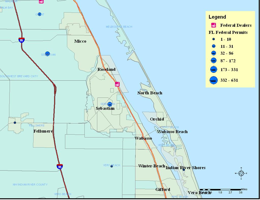 5.7 Sebastian (32976, 32958) 5.7.1 Community Description Sebastian and Vero Beach are two of the five districts that comprise Indian River County. Both communities were first settled in the 1880s.