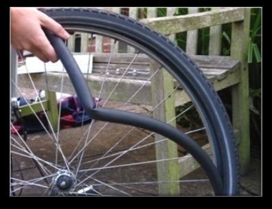 Fix a flat Part 2 If there is a nut holding the inner tube in position near