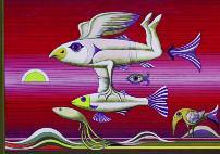 Surrealists perceive our world in a different way and in their world it is completely possible that fish can fly or that a bird can live underwater very surprising realities, Zsófia Kiss-Szemán, the