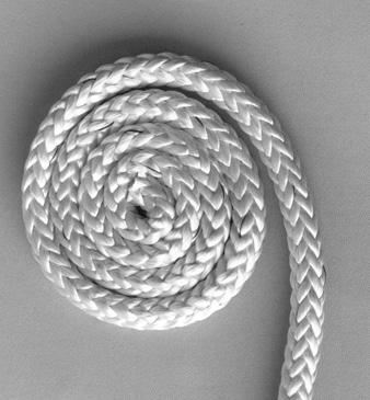 1983). Ropes made of polypropylene, polyethylene or other polyolefins, cotton, sisal, hemp, abaca (manila), or other plant/animal fibers are not to be used. Three-strand ropes are not recommended.