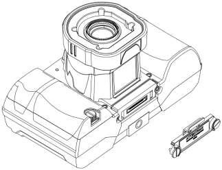 The I/O Cover comes attached to the camera and can be removed using the stylus screwdriver.