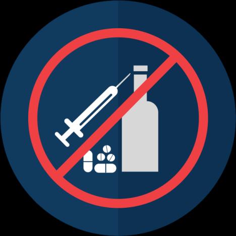 ALCOHOL & DRUGS are prohibited These rules will ensure that team members under the influence of alcohol or drugs are prevented from entering a workplace.