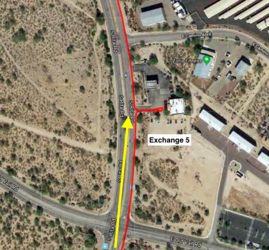 Exchange 4 to Exchange 5 ~ Dirt lot next to the Conoco Gas Station on Rita Rd, 8201 S. Rita Rd 10.8 mile drive (8.