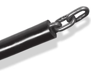 Compensating Chains DRAKO comfortbalance Pressure-extruded, automatically-welded chain made of low-carbon steel; 60 c flame-retardant polyvinyl chlorine that resists oxidation, weathering, solvents
