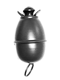 95 MISC464 Standard Potato Masher grenade as used by German troops in WW2. Wood and metal construction with individual components.