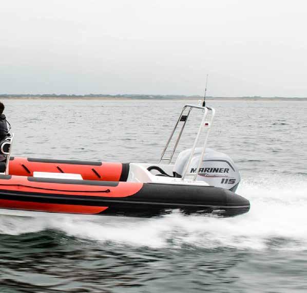 The lightweight Marier 115hp FourStroke gets you ito the tight, shallow places that fish love ad other boats ca t reach.