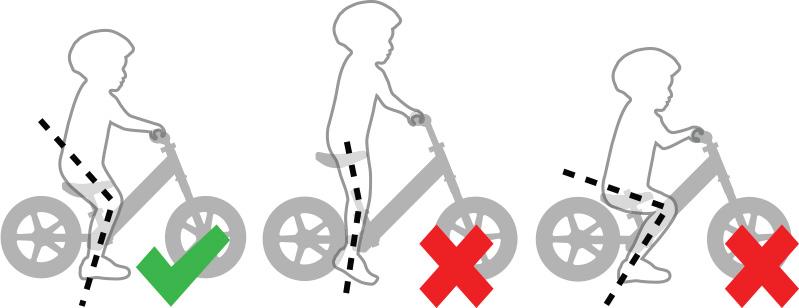 ADJUST THE BIKE TO PROPERLY FIT YOUR CHILD The seat height is the most crucial adjustment when fitting the bike to your child.