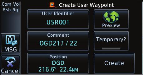 Foreword 7.8 Create Waypoint User waypoints are created from the Create User Waypoint page.