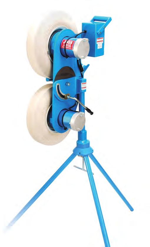 101 Baseball Pitching Machine The most convenient-to-use two-wheel baseball pitching machine on the market today.