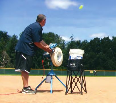 Set your JUGS Softball Machine to throw the exact mph you desire. You decide what precise speed is best for your players. Portable and easy to move and set up. Weighs just 75 lbs.