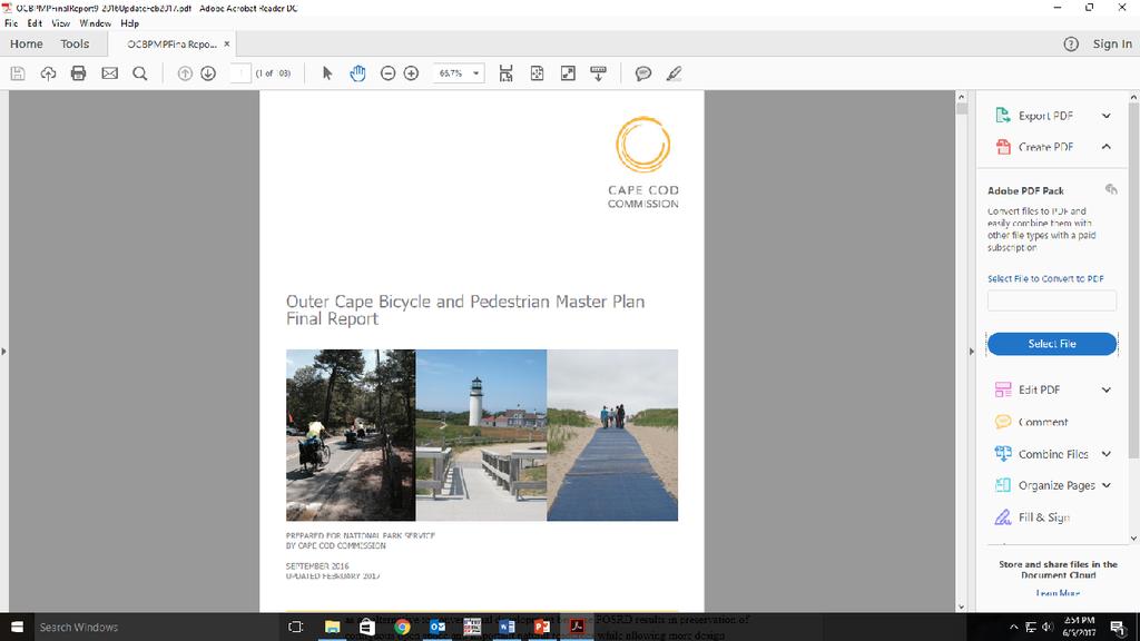 OUTER CAPE BIKE PLAN Coordination with Provincetown, Truro, Wellfleet, and the National Park Service PURPOSE: create bicycle/ pedestrian connections in the three towns, including extension of