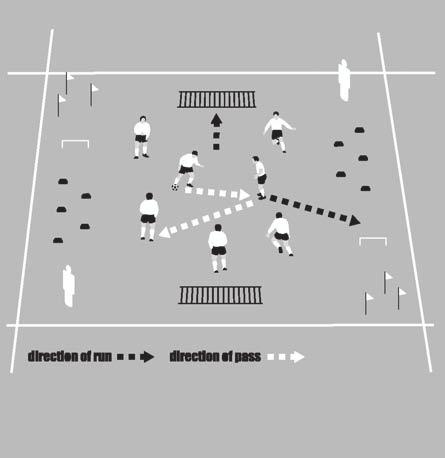 6. Warm-up circuits 92 121. Pass and SAQ choice The group of players are inside the area.