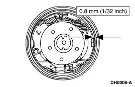 Inspect the rear brake assembly for the following: the rear wheel cylinder (2261) for excessive leakage that can contaminate brake system parts, and rebuild as necessary.