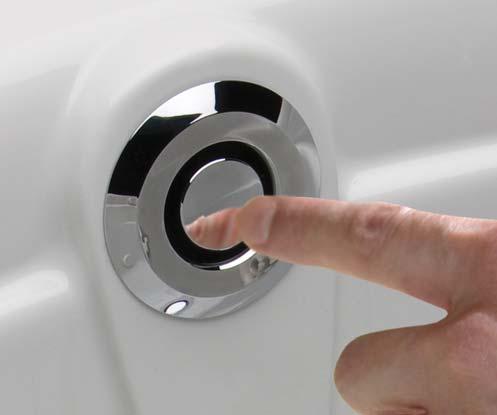 With a simple one-eighth turn of the handle, the TurnControl drain easily opens and closes.