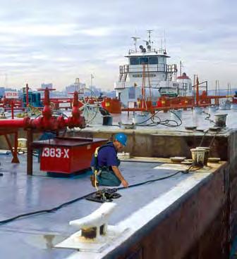 Transportation Industry Applications MARINE TRANSIT OPERATIONS/MAINTENANCE Fall protection challenges OSHA is increasingly scrutinizing fall protection systems on boats and barges.