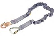 SHOCk ABSORBING STRETCH LANyARDS For added flexibility and safety, the DBI-SALA ShockWave and EZ-Stop Retrax lanyards are available with an expansion and contraction feature that