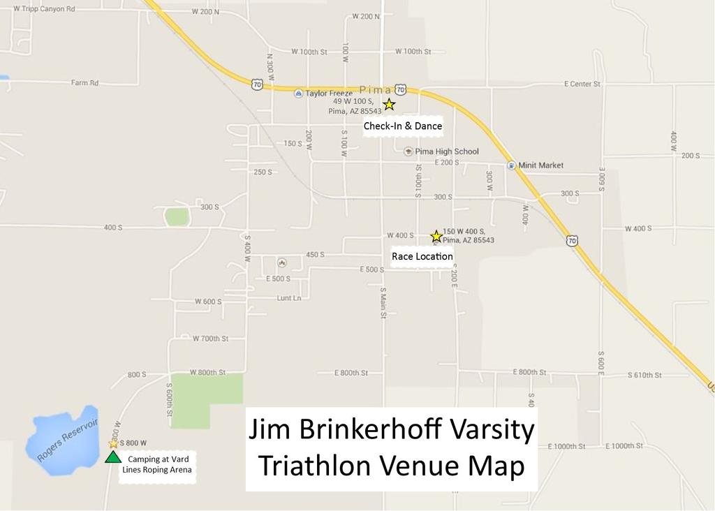 Coronado District Jim Brinkerhoff Youth Triathlon April 20-21, 2018 Friday April 20th: AGENDA Check In: 5:30-9:00pm Dance: 6:00-9:30pm Location: Pima LDS Church, 49 South 100 West, Pima AZ Cost: $30