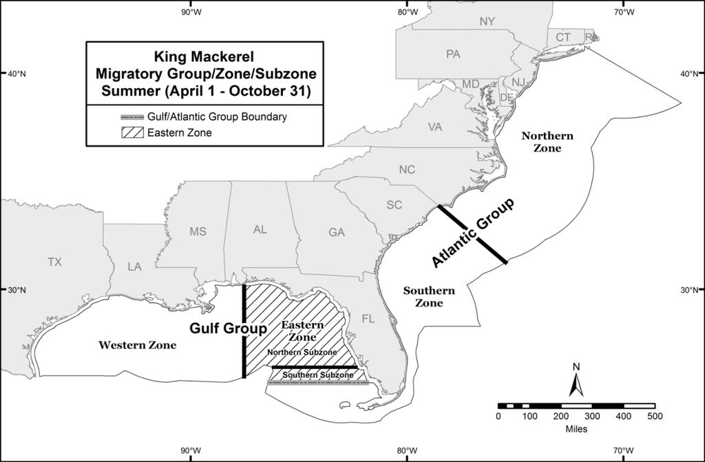 Background The Gulf and Atlantic stocks of king mackerel, Spanish mackerel, and cobia are managed jointly by the South Atlantic Fishery Management Council and the Gulf of Mexico Fishery Management
