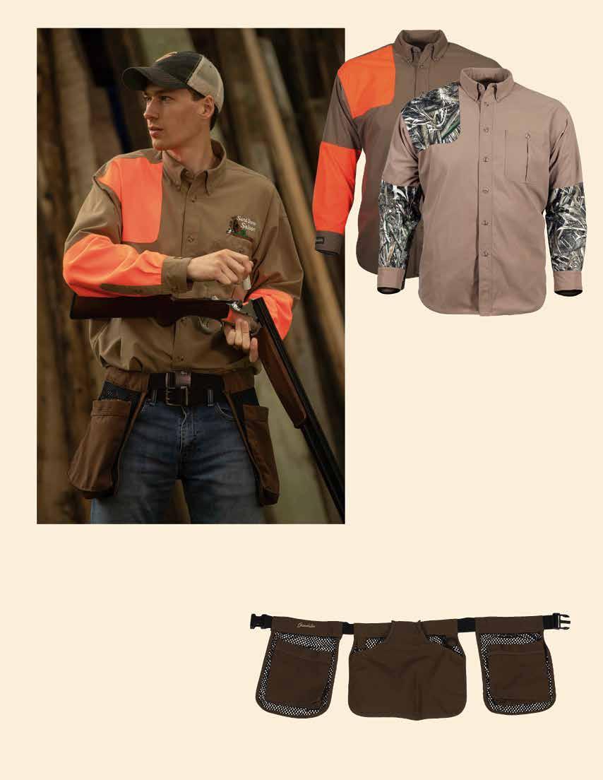 Shooter Shirt Classic Upland Hunting Shirt A classic hunting shirt with button-up front, chest pocket, and button cuff closures.