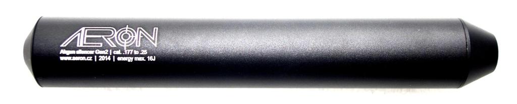 Silencers / Moderators AIRGUN MODERATOR/SILENCER ½ x 20 UNF female fitting Push fit to 14, 15 or 16 mm barrels with locking screws.