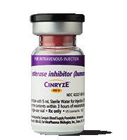 PREPARATION OF CINRYZE Supplies needed: CINRYZE Sterile Water for Injection, USP (diluent, 5 ml)