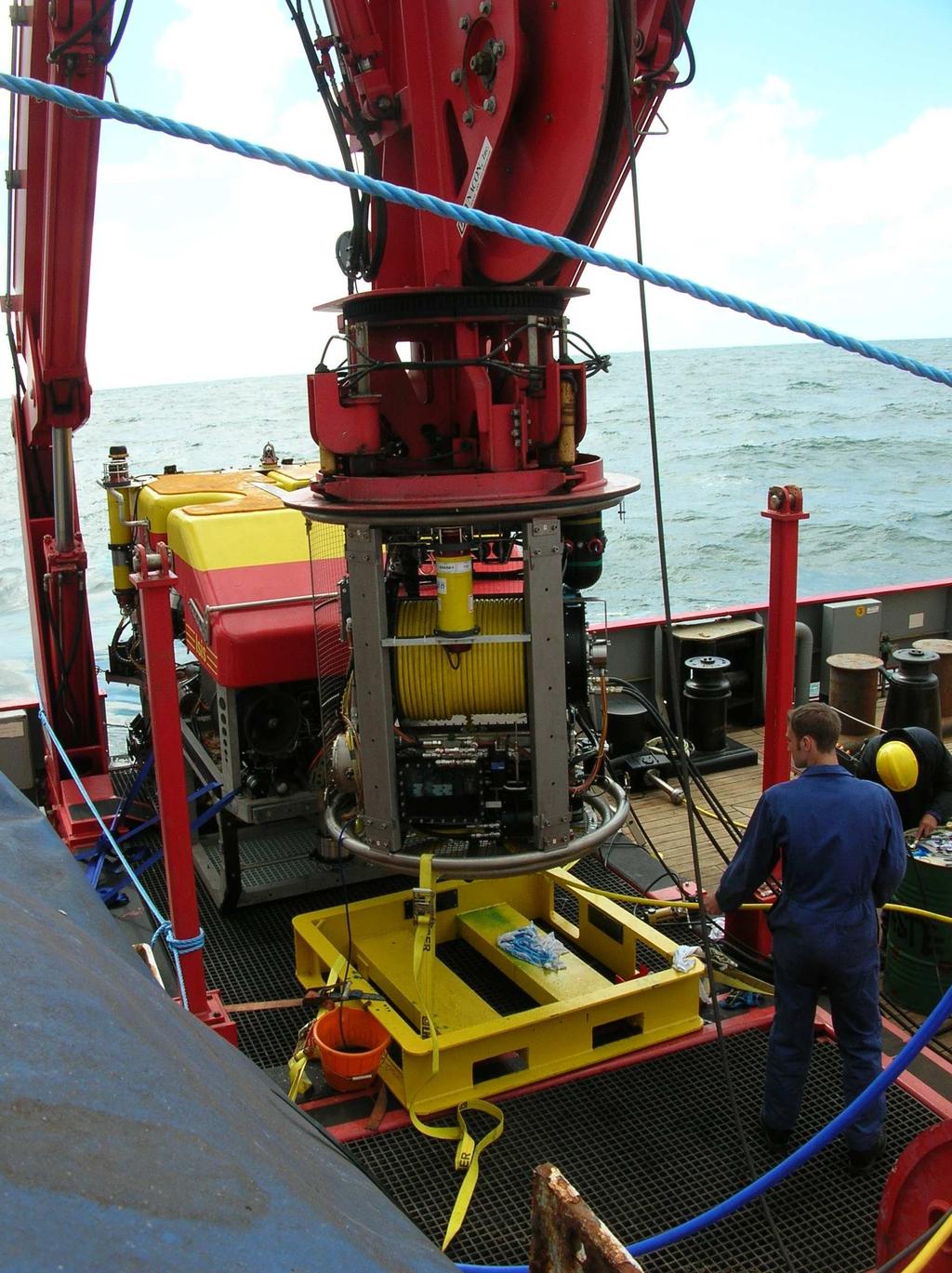 TMS Operations Dive 1 (112m water depth) Calm sea conditions.