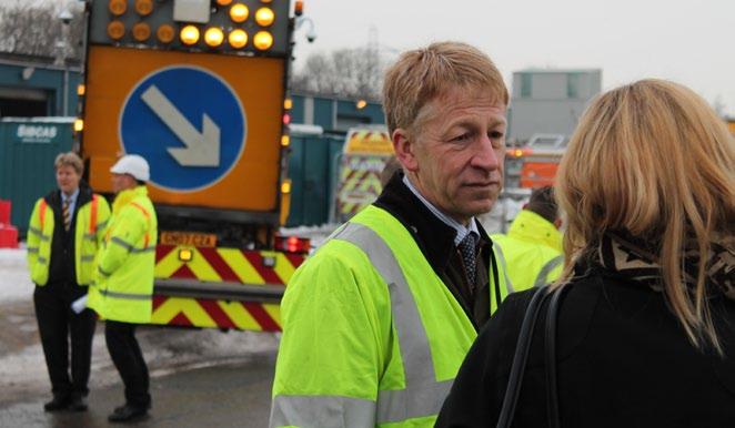 Safety at roadworks Safety first Graham Dalton, Chief Executive of the Highways Agency, talks about changing attitudes to safety and why people matter.