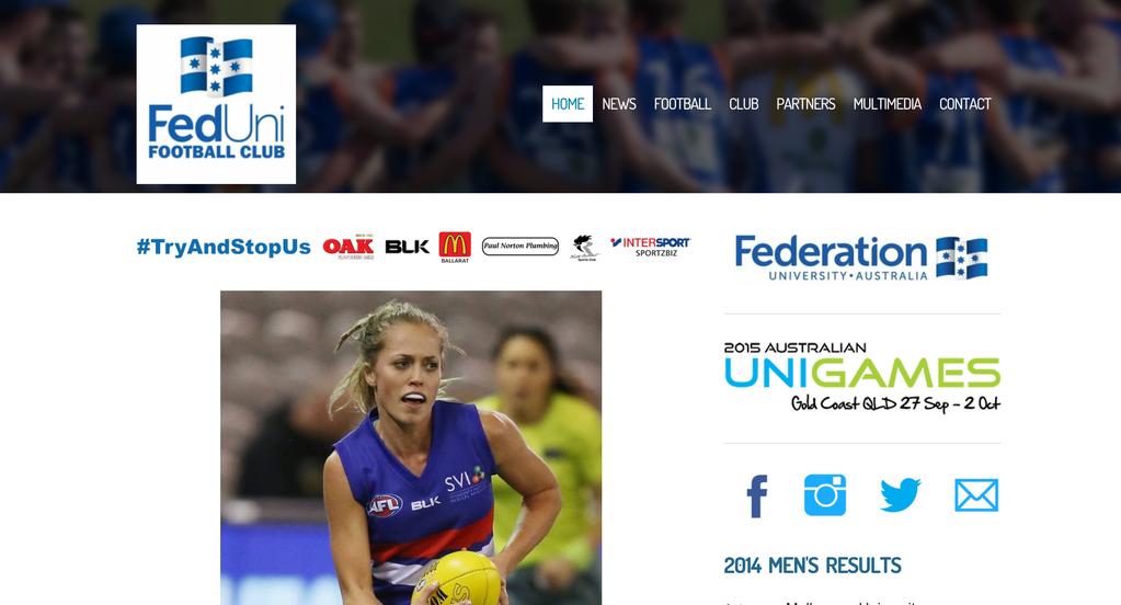 Website Branding In 2015, Fed Uni FC launched a fully