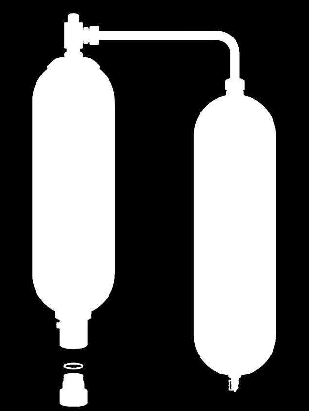 Nitrogen bottles used as back-ups increase the gas volume in the accumulator.