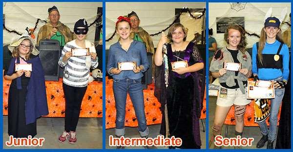 4-H Halloween Party offers fun, food and pumpkin and costume contest competition The winners seen above are Haley Springs, Casey Owens, Regan Varnes, Libby Hagan, Sabrina Brice and Misti Brice.