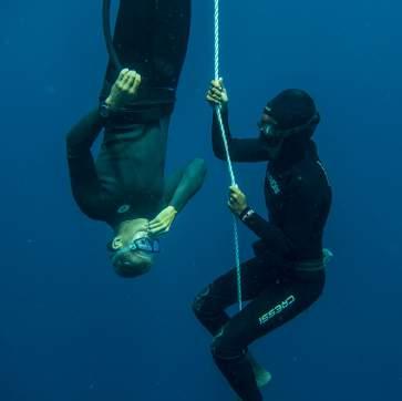 In the 60s, Freediving pioneers (such as Enzo Maiorca, Bob Croft and Jacques Mayol) started competing against each other on