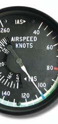 indication of airspeed is normally accomplished on