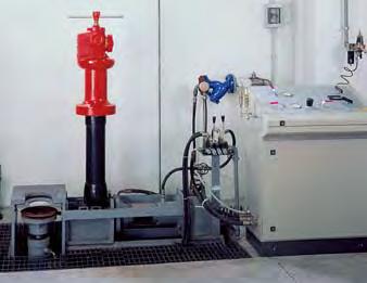 Provided with a high capacity booster pumps station, and linked to an advanced high frequency pressure transducers and flow meters, the testing rig allows for a real time