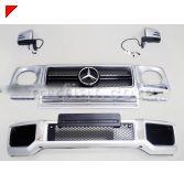 black matte guards for Mercedes G500, G550, G63, and G65.