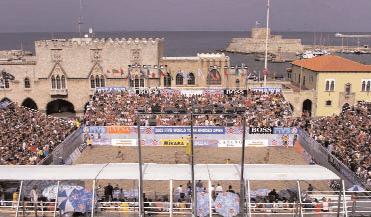 Quantum Leap for Beach Volleyball in 00 When the first ball is served on the beautiful island of Rhodes to