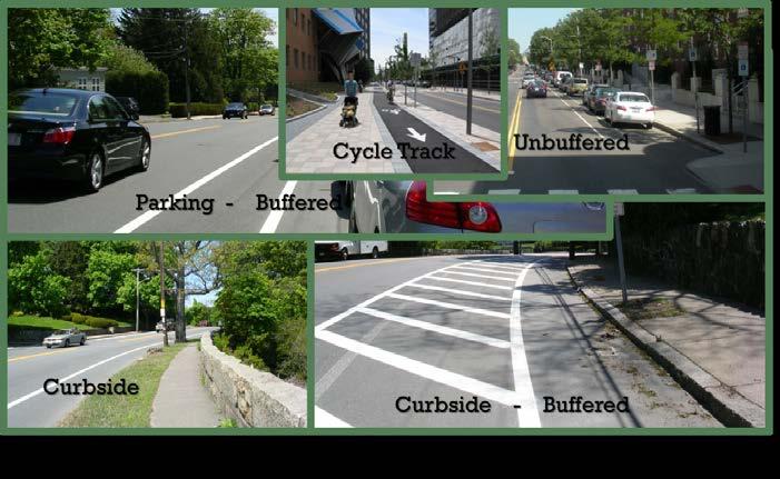 On-Street Bicycle Facilities Numerous types of on-road bike facilities are available to provide bike users with a higher visibility profile on public ways, whether as separate lanes or simply a