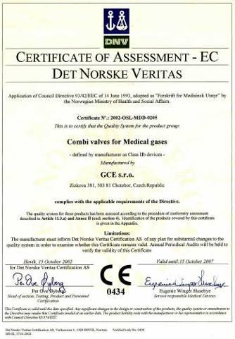 Quality Product Certification Type-examination Certificate π 0409 (High