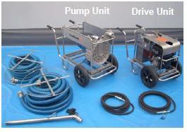 Application & Usage: ELRO XP400 pump heads are integrated in mobile carrying frames (pump unit) and are