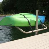 The adjustable parallelogram design allows it to fit a variety of dock heights.