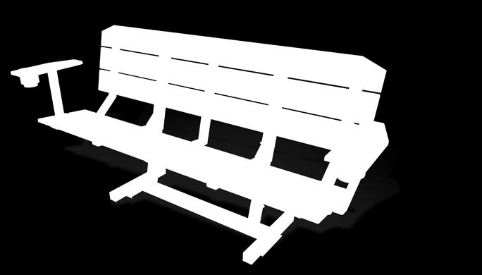 This 4 and new 6 wide bench is constructed of beautiful Eon material (See page