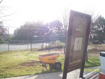 Pressure cleaning was done to the entrance signs at the Nova Community Center and the towers at the Birthplace of Speed