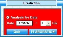 First option (example) By clicking on Predictions in the top menu, and by choosing HIGH as the probability requested, a box will be displayed (below, in red), in which you must choose the desired