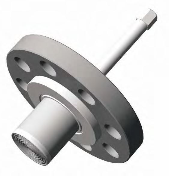 The sealing is provided by a selectable smooth or serrated gasket seat surface finish. The mounting flange is of rotating type and can be supplied on carbon steel or in stainless steel AISI 316. Fig.