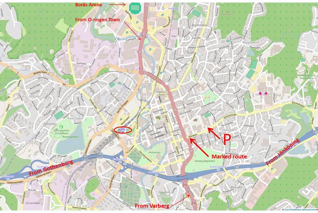 PM Stage 3 HD21E, Borås City Sprint Where Bäckängsgymnasiet, marked route (200 m) from the intersection Kungsleden/ Arlagatan- Åsbogatan.