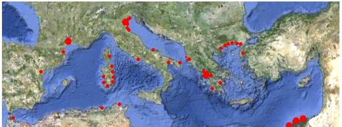 Mediterranean Coastal Lagoons distribution and surfaces n total surface min max ha surface surface Egypt 6 203000 78000 Italy 190 143000 10 57700 France 17 53000 86