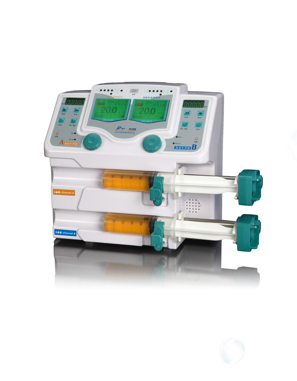 Volume, which can greatly reduce the workload of hospital The syringe pump has three working modes: Simple rate mode, Time Volume mode, Dosage and Weight mode The syringe pump can automatically