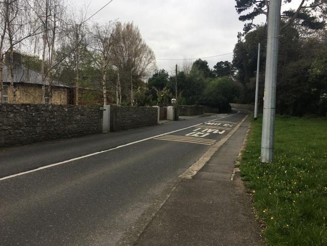 Double yellow lines are situated along Lambourne Wood for a distance of approximately 20m from Brennanstown Road.