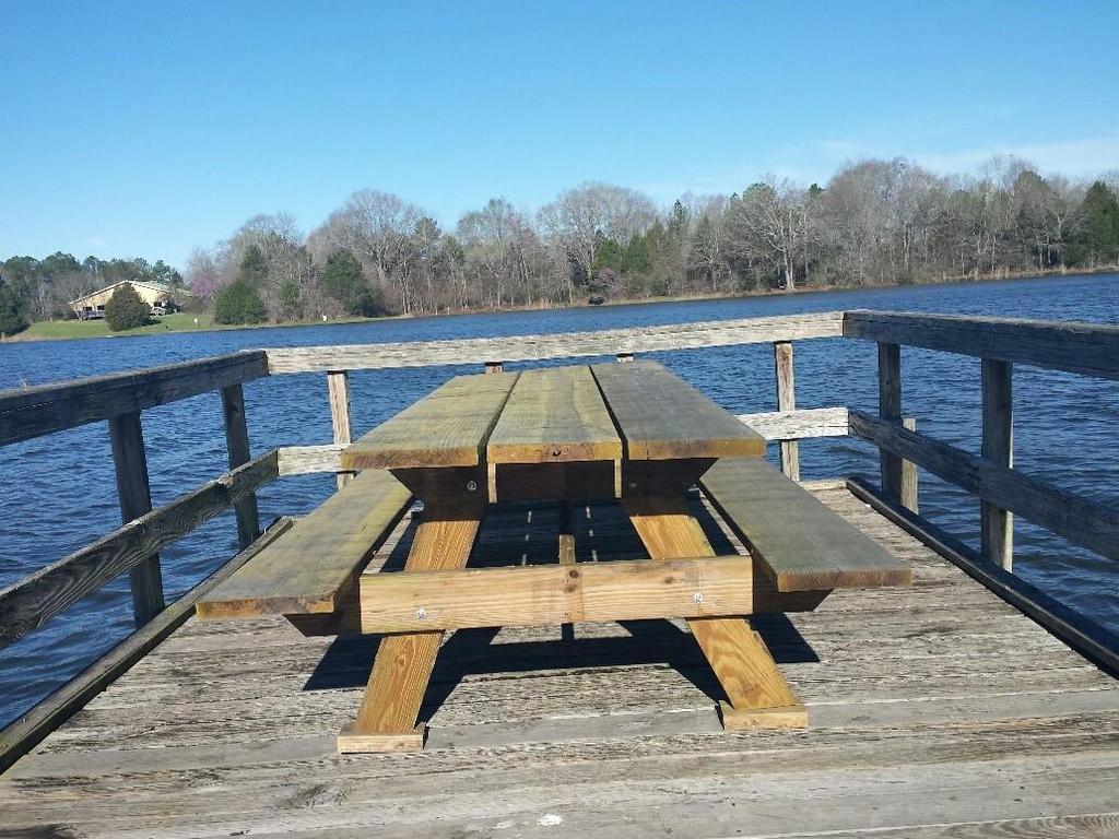 table on the pier. Visitors LOVE it!