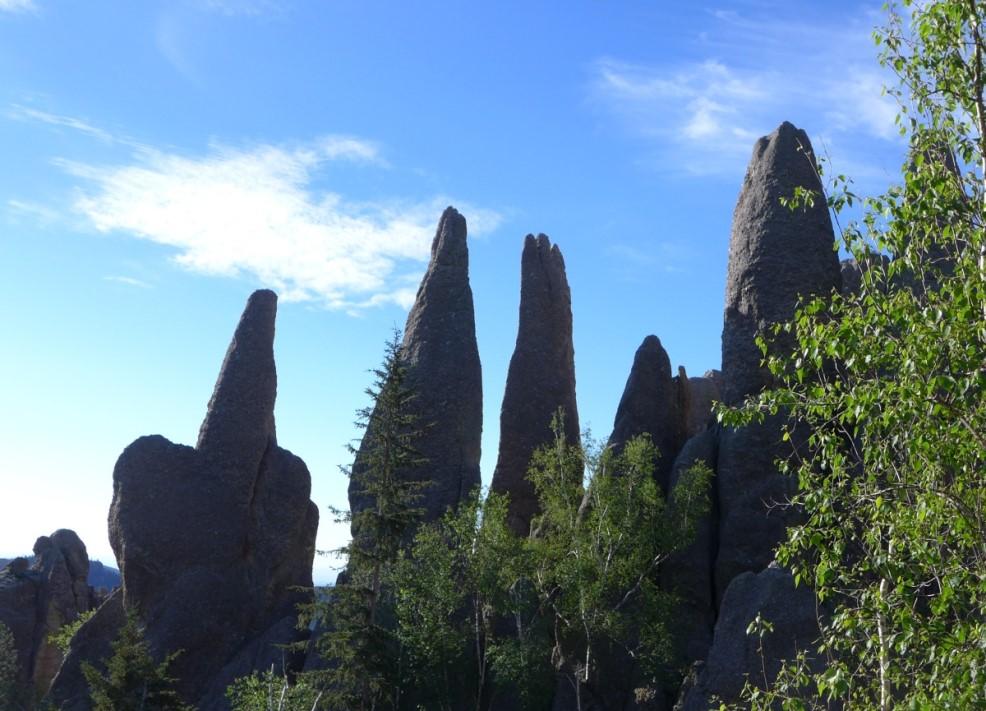 Needles Highway boasts wonderful views of bizarre rock formations, the most famous one being the Needle